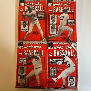Who's Who In Baseball Annual Publication 1990, 1991, 1992, & 1993